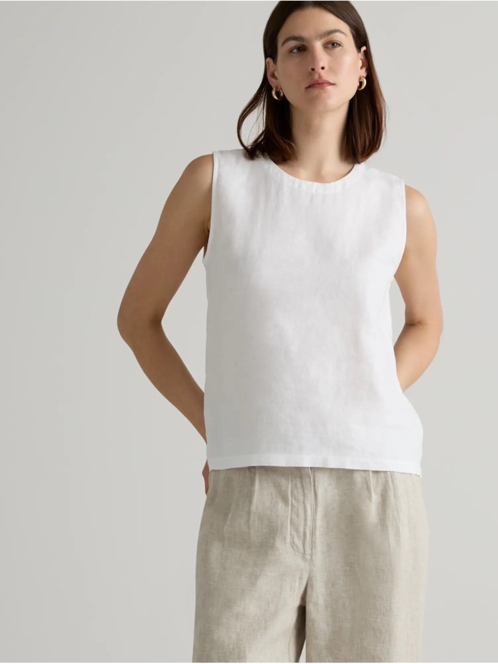 Quince 100% European Linen Tank